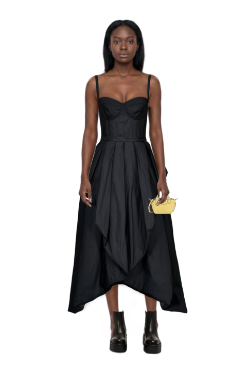 Outfit le pliage xtra xs handbag and pinko dress