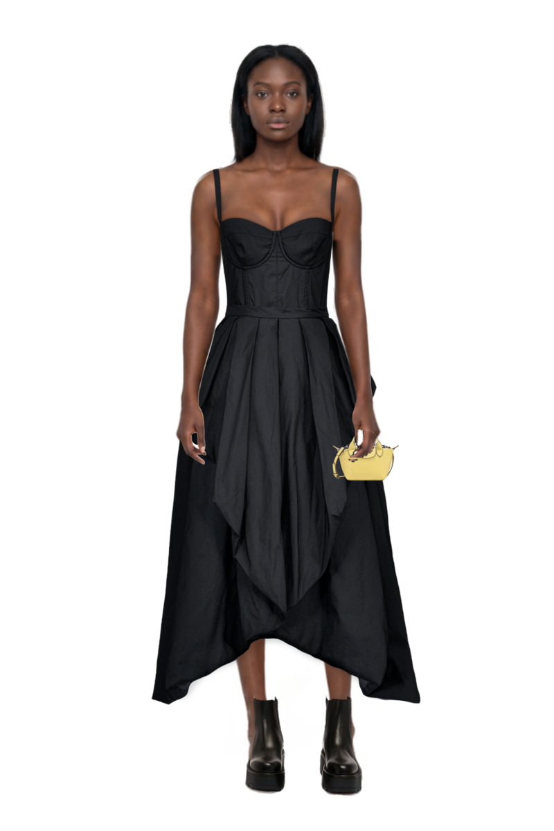 Outfit le pliage xtra xs handbag and pinko dress