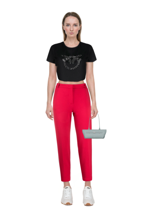 Outfit new york grained leather shoulder bag and plume mesh fabric sneakers
