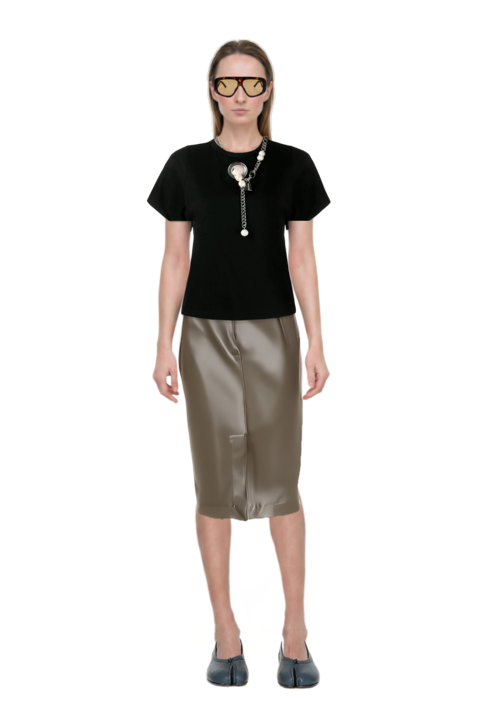 Outfit midi skirt and tabi ballet flats
