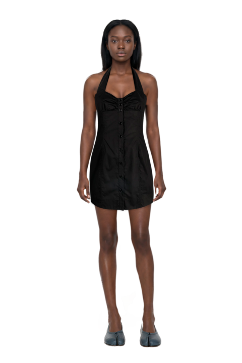 Outfit tabi ballet flats and pinko dress