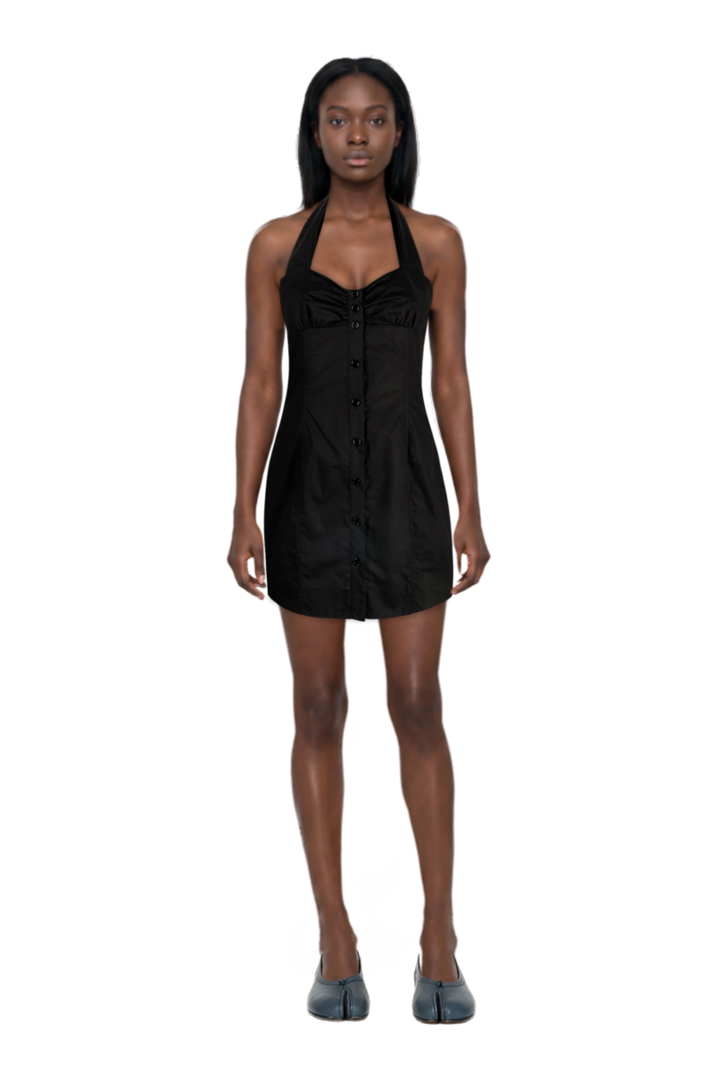 Outfit tabi ballet flats and pinko dress
