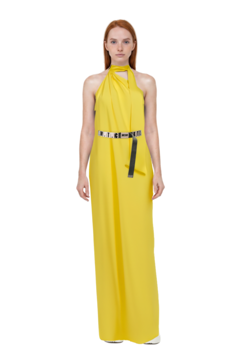 Outfit astor halterneck maxi dress and 23 trouser belt