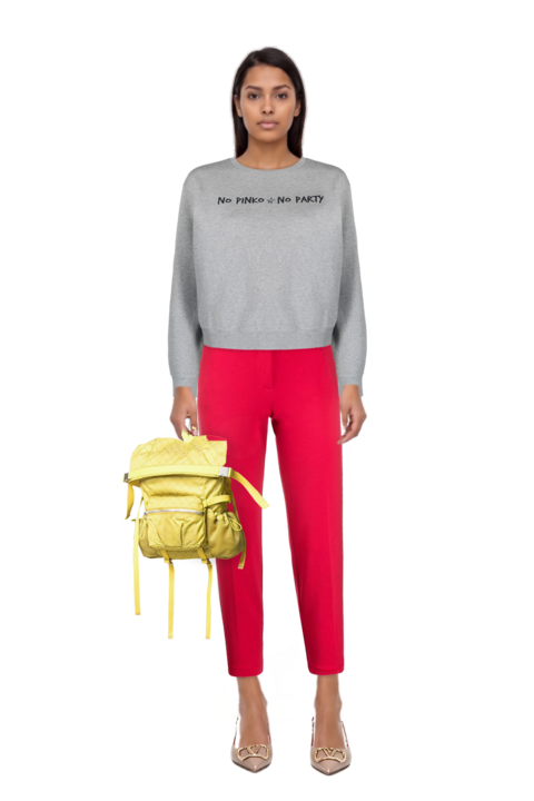 Outfit vlogo signature slingback pumps and pinko sweatshirt