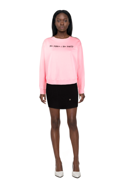 Outfit fame leather pumps and pinko sweatshirt