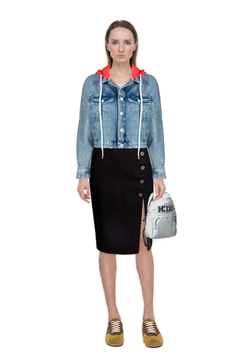 Outfit suede sneakers and pinko dress