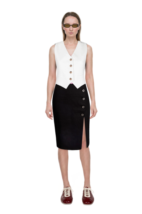 Outfit leren leather ballerina sneakers and oval-frame sunglasses