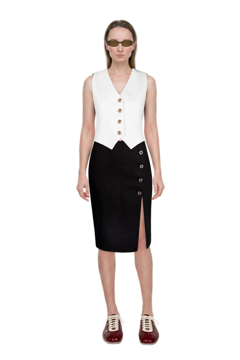 Outfit leren leather ballerina sneakers and oval-frame sunglasses