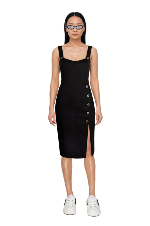 Outfit cat-eye sunglasses and pinko dress