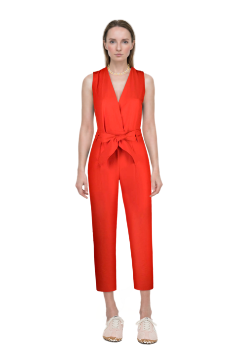 Outfit x jacquemus moon shoe sneakers and pinko jumpsuit