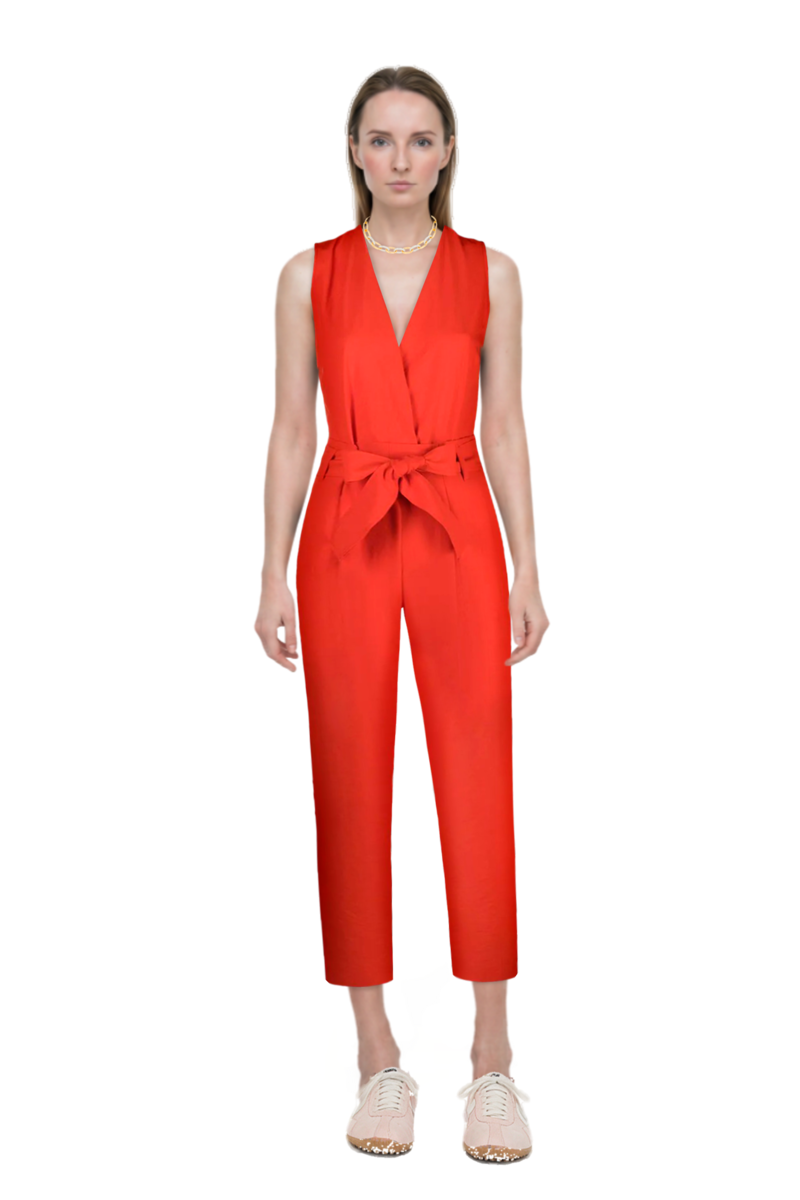 Outfit x jacquemus moon shoe sneakers and pinko jumpsuit