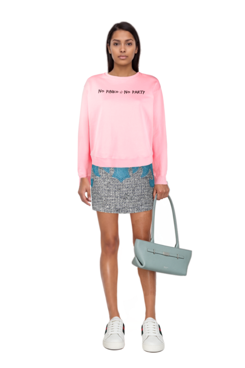 Outfit new york grained leather shoulder bag and pinko skirt