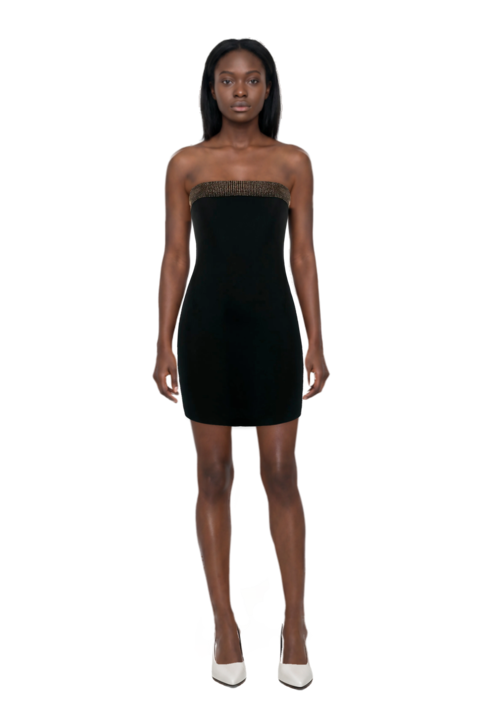 Outfit fame leather pumps and pinko dress