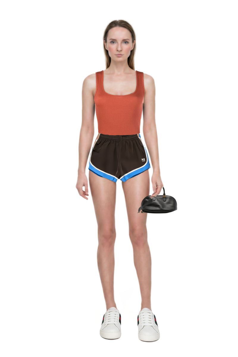 Outfit bolero bowling bag medium in black and stride logo-print shorts
