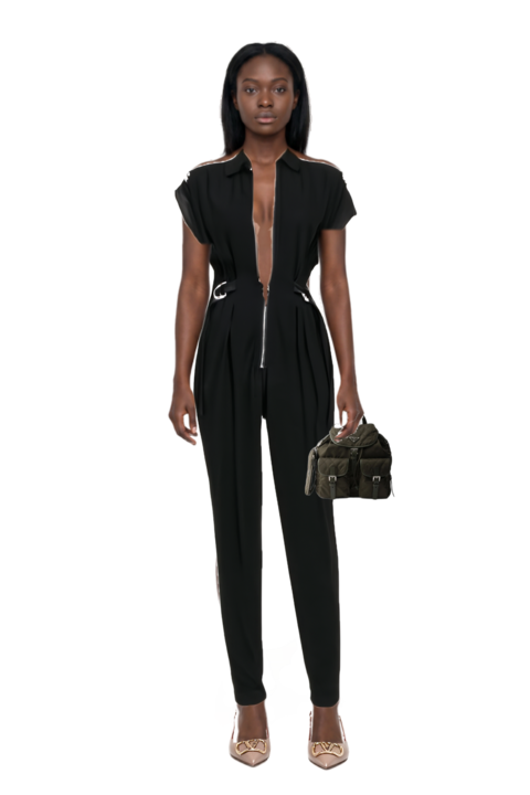 Outfit vlogo signature slingback pumps and medium quilted re-nylon backpack with saffiano leather trim