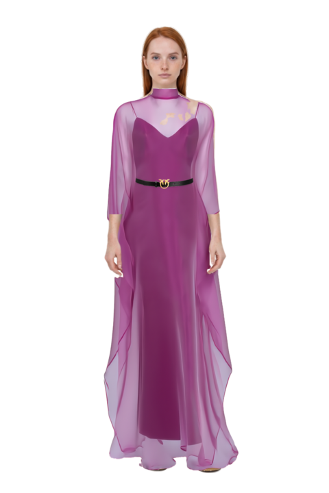 Outfit sphinx high-neck kaftan dress and suede sneakers