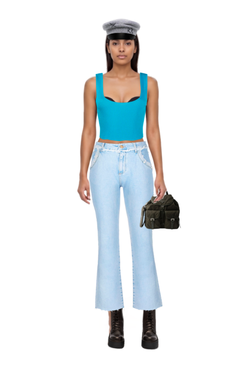 Outfit pinko top and medium quilted re-nylon backpack with saffiano leather trim