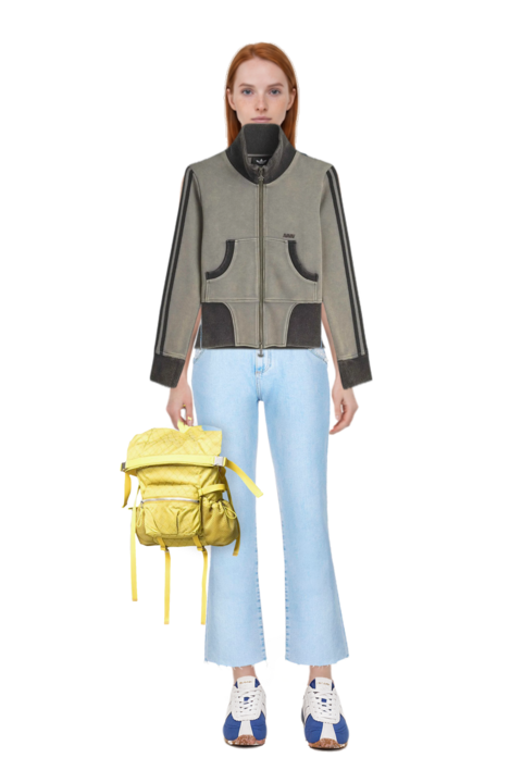 Outfit the 400 bleecker runner sneakers and x avavav cropped track jacket
