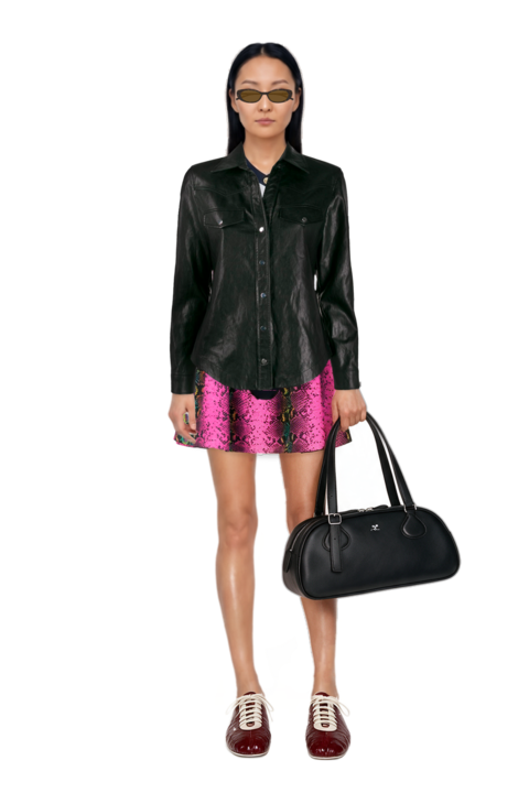 Outfit stretch cotton-jersey t-shirt and medium friday curved tote bag