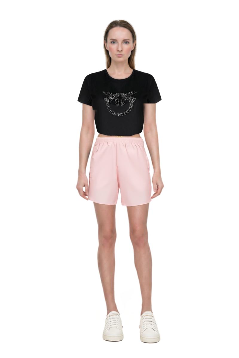 Outfit nylon shorts and pinko trouser belt