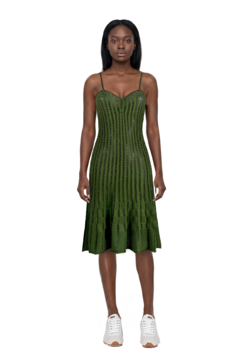 Outfit plume mesh fabric sneakers and pinko dress