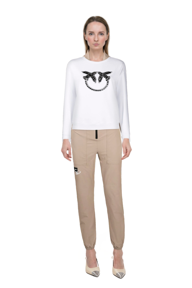 Outfit cassandre-plaque pumps and pinko sweatshirt