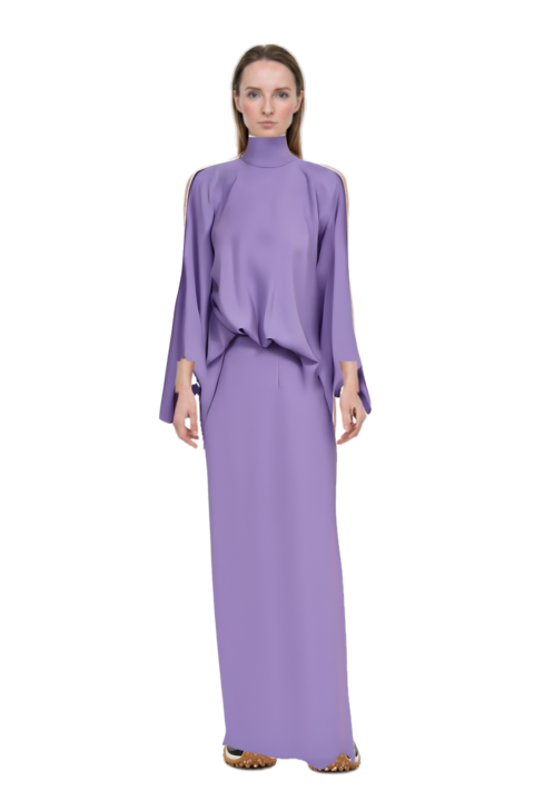 Outfit bacall  high neck dress and mesh mirage sneakers