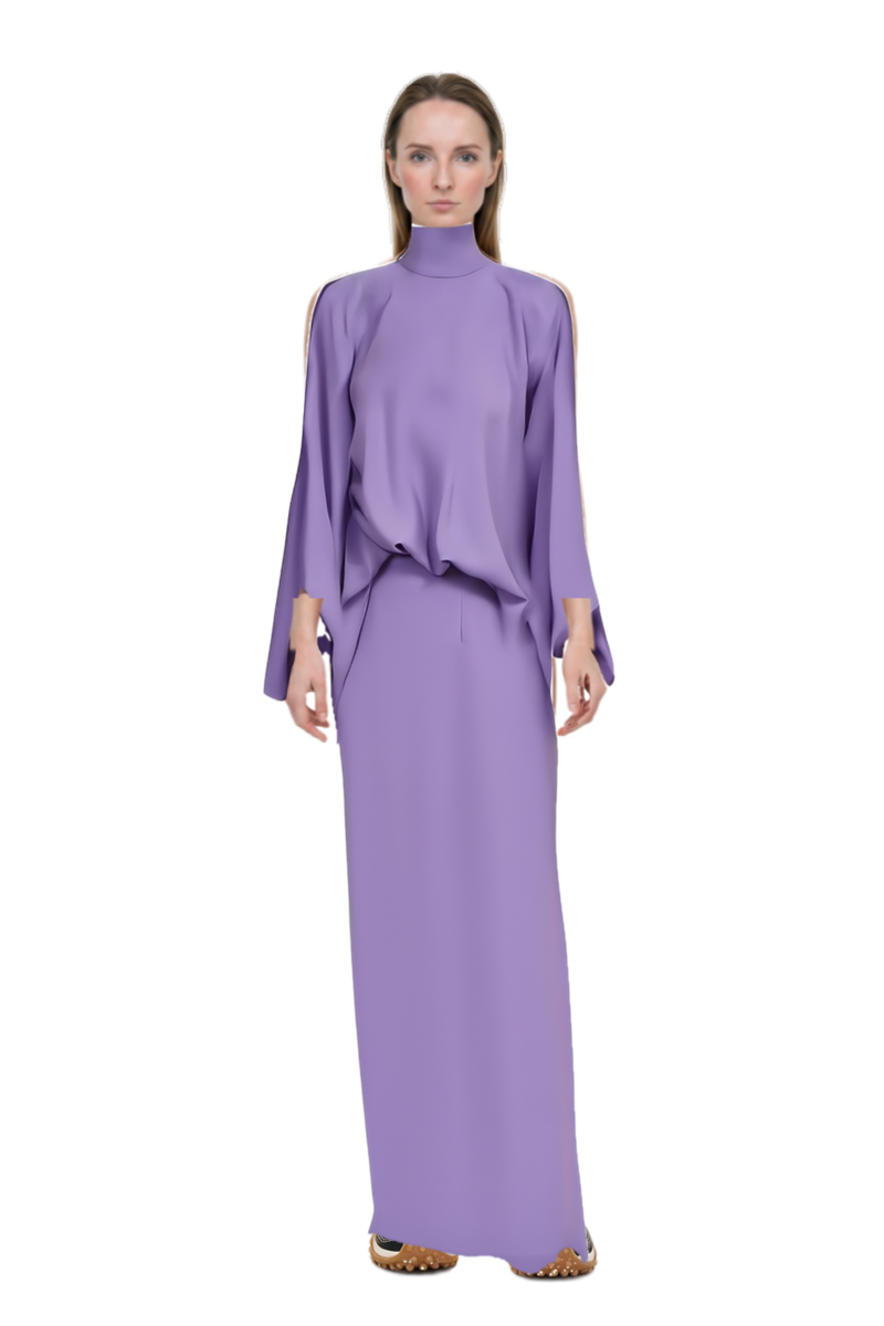 Outfit bacall  high neck dress and mesh mirage sneakers