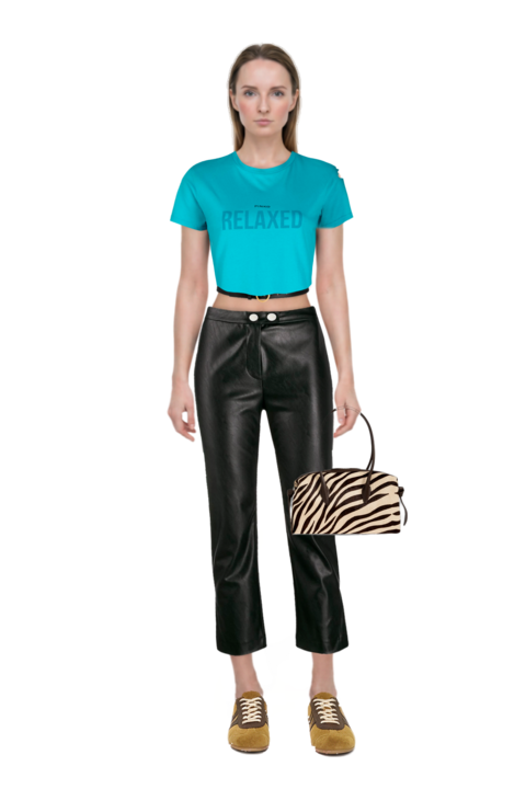 Outfit suede sneakers and brioche duffle zebra-print shoulder bag