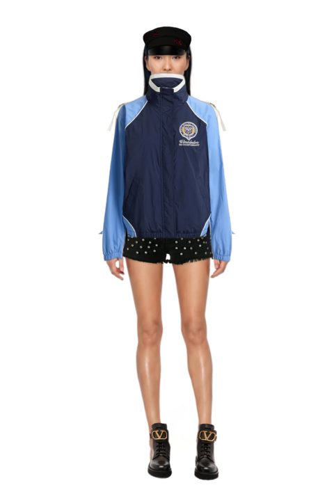 Outfit pinko shorts and wimbledon logo jacket