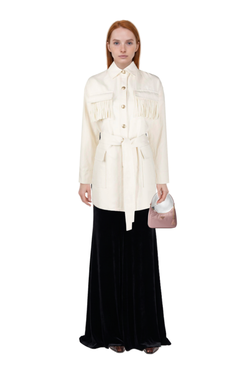 Outfit mini re-edition 2005 re-nylon and saffiano bag and lace-up pointed-toe pumps