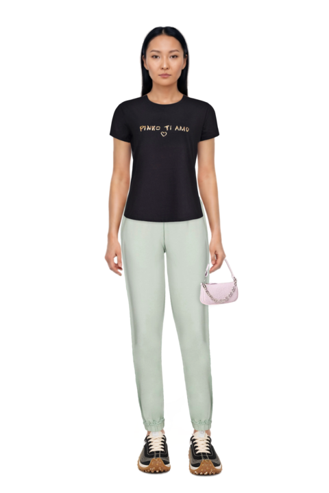Outfit mesh mirage sneakers and pinko t-shirt