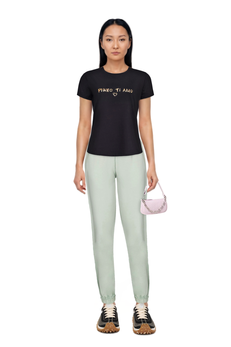 Outfit mesh mirage sneakers and pinko t-shirt