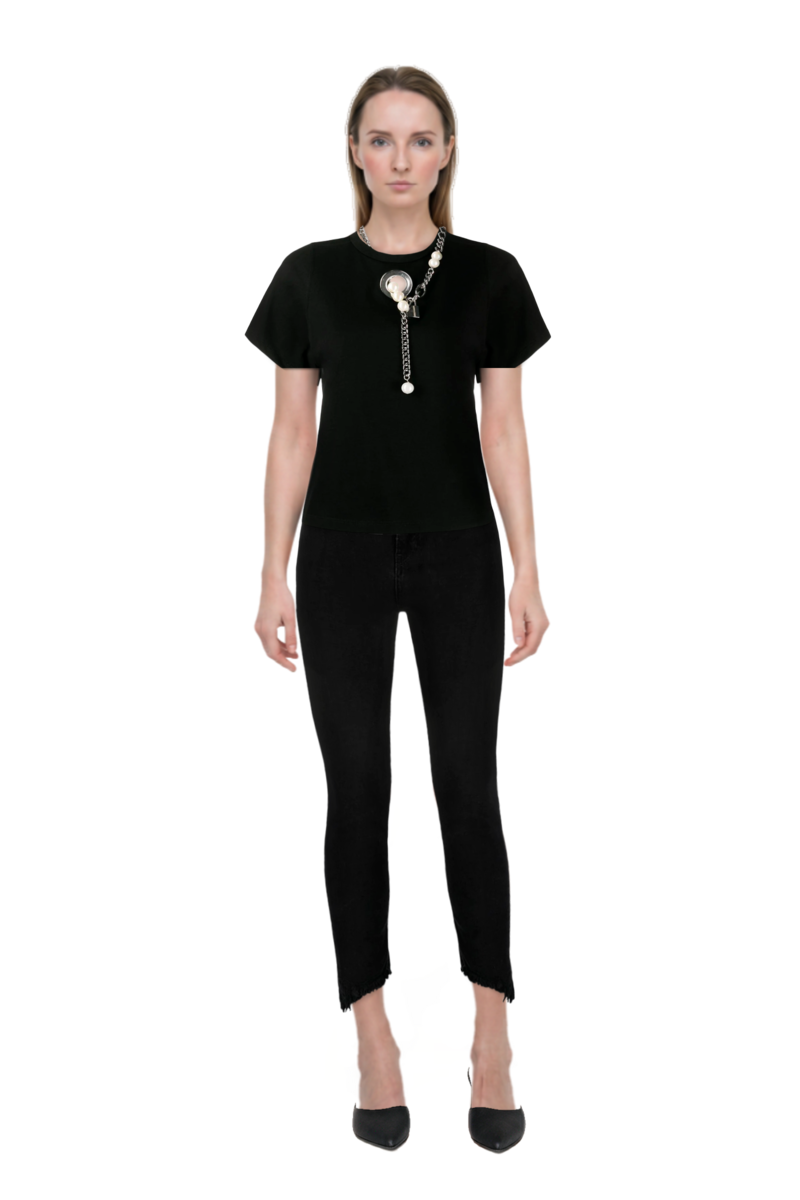 Outfit le cœur pointed-toe mules and pinko t-shirt