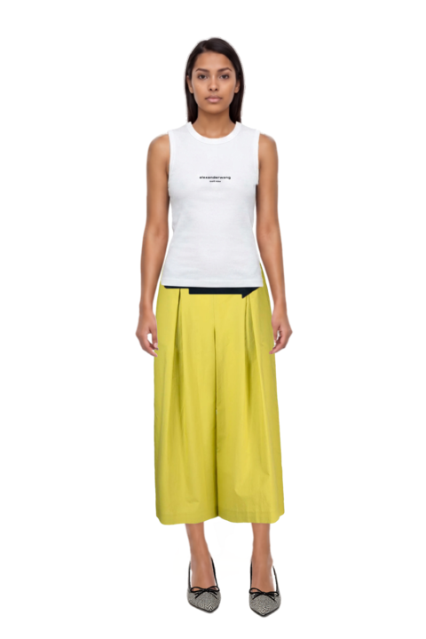 Outfit logo-print fitted tank top and scarlett 50 pumps