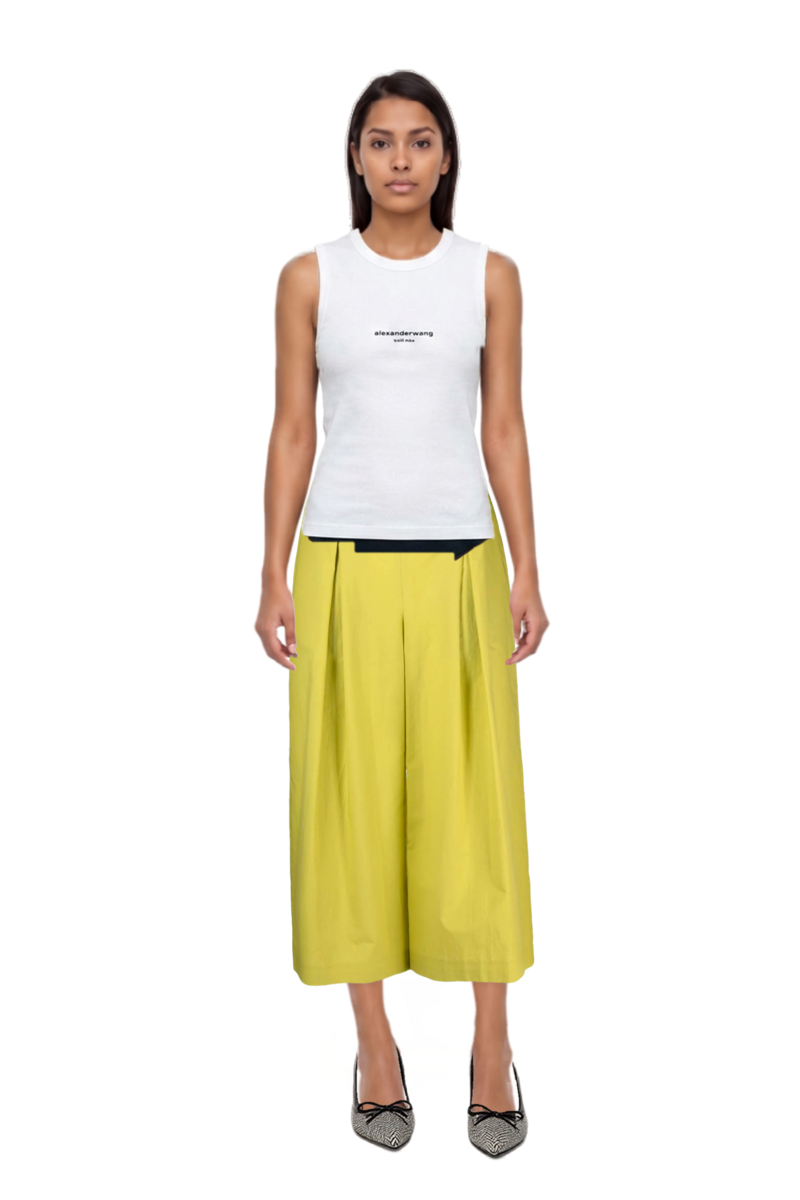 Outfit logo-print fitted tank top and scarlett 50 pumps