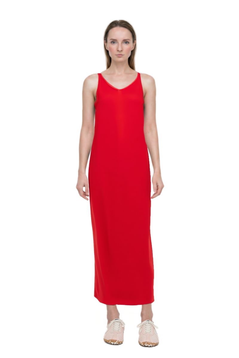 Outfit asymmetric sleeveless dress and x jacquemus moon shoe sneakers