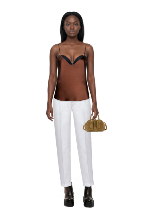 Outfit babe top-handle in suede and pinko top