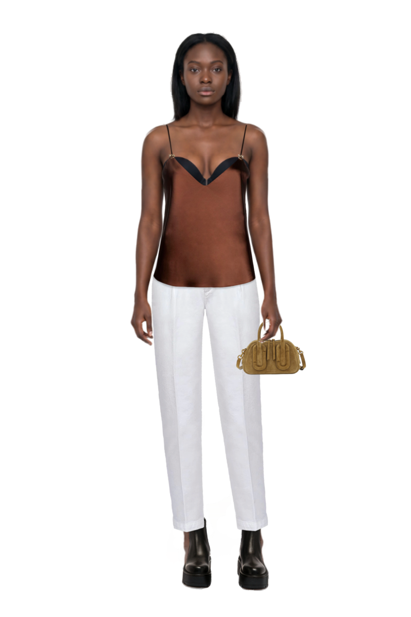 Outfit babe top-handle in suede and pinko top