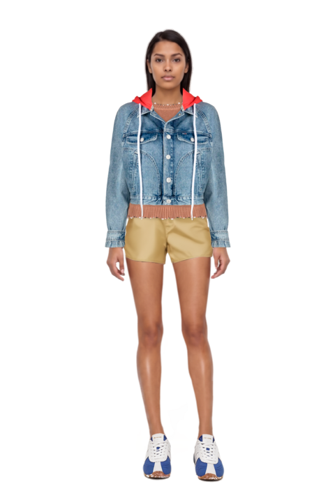 Outfit nylon shorts and the 400 bleecker runner sneakers