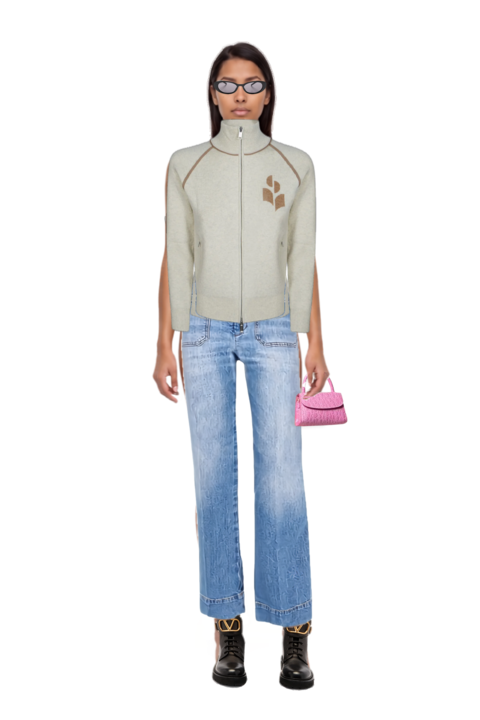 Outfit alina flared jeans and cat-eye sunglasses