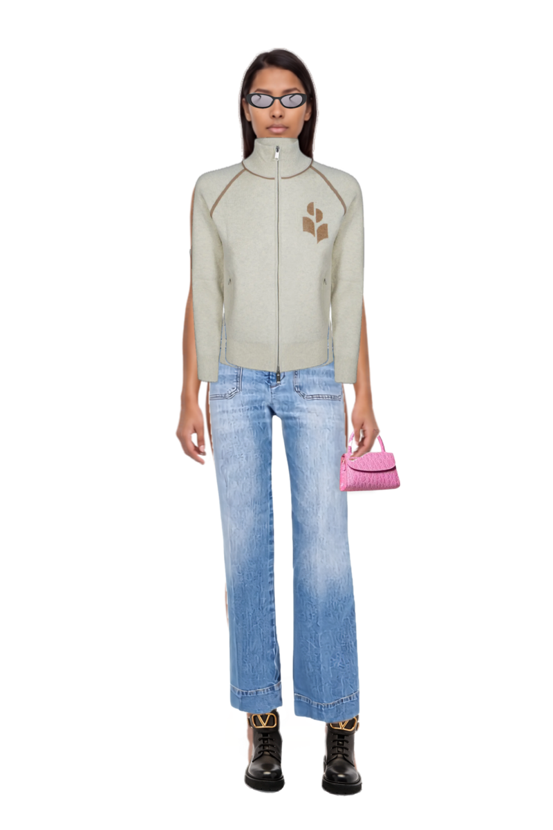 Outfit alina flared jeans and cat-eye sunglasses