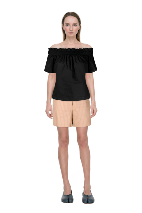 Outfit tabi ballet flats and pinko bermuda shorts