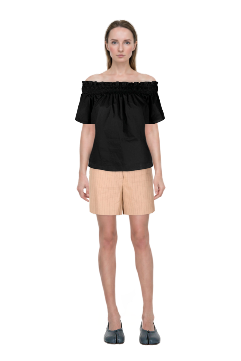 Outfit tabi ballet flats and pinko bermuda shorts