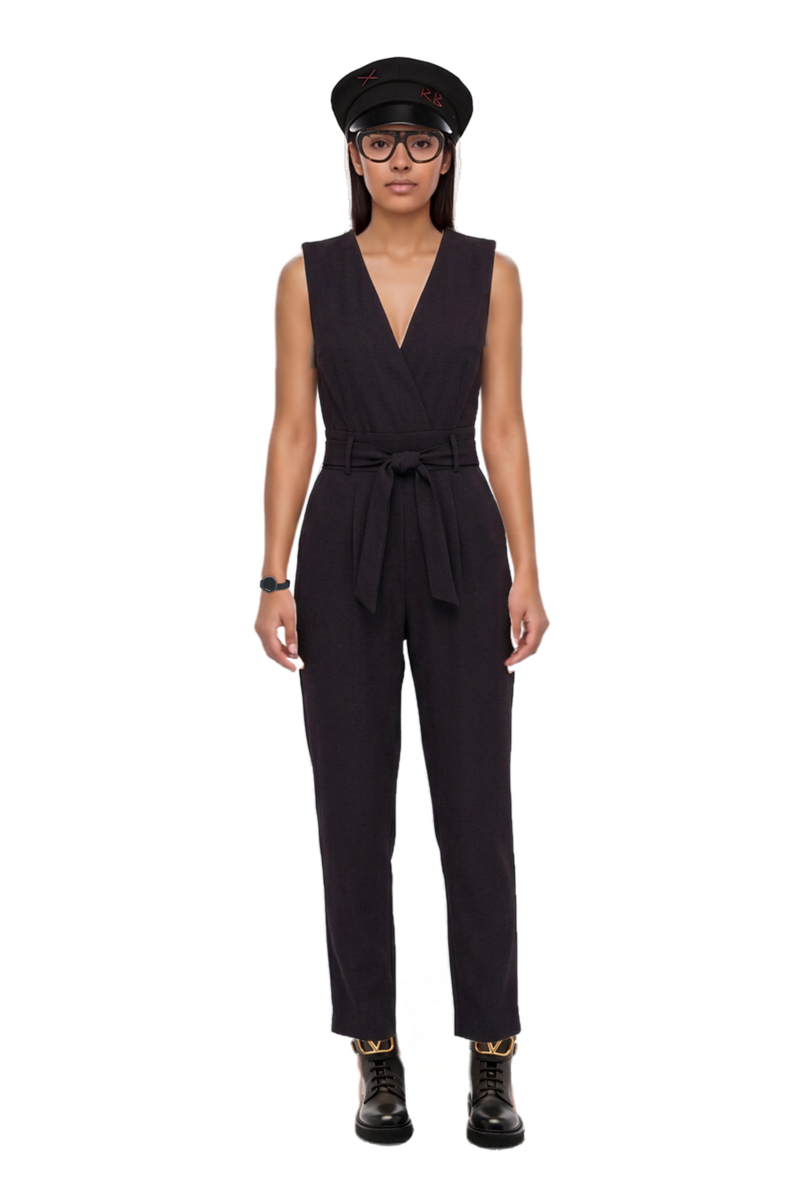 Outfit pinko jumpsuit and acetate geometric sunglasses