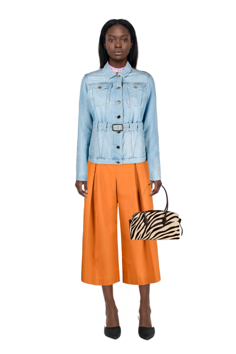 Outfit le cœur pointed-toe mules and brioche duffle zebra-print shoulder bag