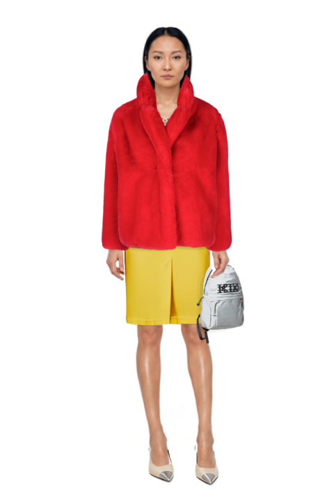 Outfit cassandre-plaque pumps and waxed canvas skirt