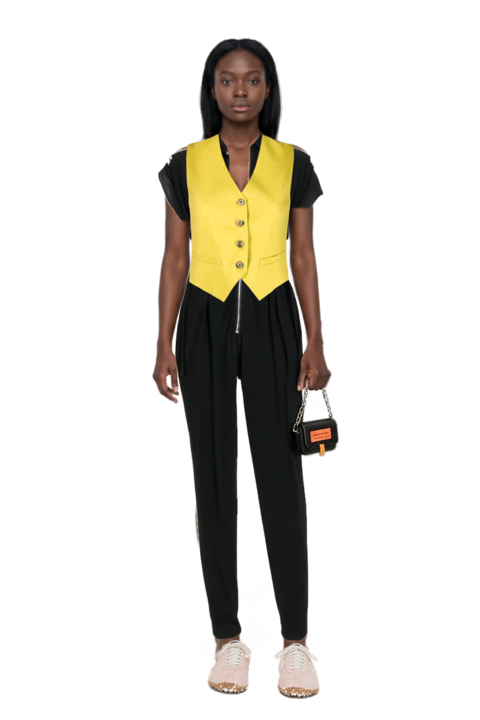 Outfit pinko trouser belt and x jacquemus moon shoe sneakers