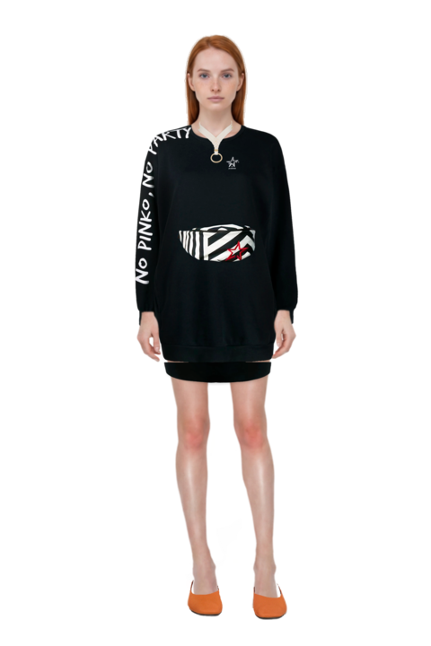 Outfit pinko dress and pinko sweatshirt