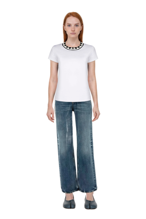 Outfit cotton jeans and tabi ballet flats